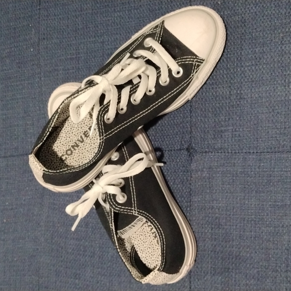 Converse woman's us7 Black / black dots - Picture 2 of 7